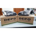 COPPIA FARI PROIETTORI FANALI FORD FOCUS DAL 2004 AL 2007 NERI 1480985 1480990