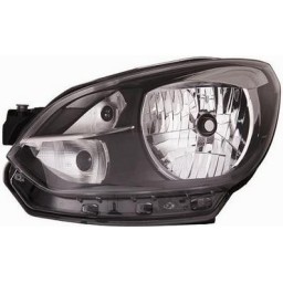 FARO FANALE DESTRO H4 PRE REG ELET VW UP DAL  2012 PARAB NERA - BORDO NERO