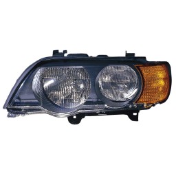 FARO FANALE DESTRO H7-HB3 C/FAN ARANCIO C/MOT EL BMW X5 E53 09/99 IN POI 12/03