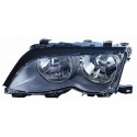 FARO FANALE DESTRO H7-H7 ELETTRICO  BMW SERIE 3 E46 DAL 2001   PARAB NERA