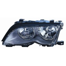 FARO FANALE SINISTRO H7-H7 ELETTRICO  BMW SERIE 3 E46 DAL 2001   PARAB NERA