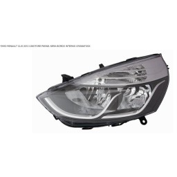 FARO FANALE SINISTRO H7-H1 C/MOTOR ELETT RENAULT CLIO DAL 2012  C/PROFILI CROM