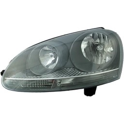 FARO FANALE DESTRO H7-H7 C/MOTOR ELETT PARAB GRIGIA VW GOLF 5 08/03 IN POI  S/LAMP