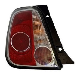 GRUPPO OTTICO FANALINO POSTERIORE DESTRO BIANCO ROSSO FIAT 500 DAL  2010 BORDO NERO